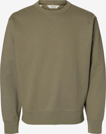 SELECTED Sweatshirt 'SLHLUKE' in Grijs: voorkant