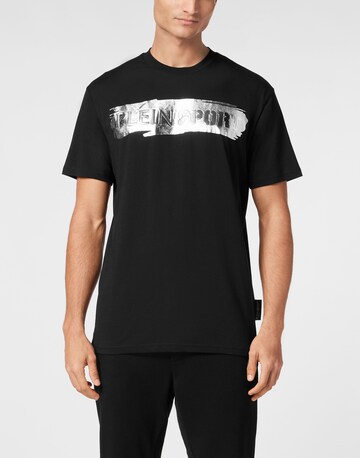 Plein Sport - Camiseta 'Silver Brush' en negro