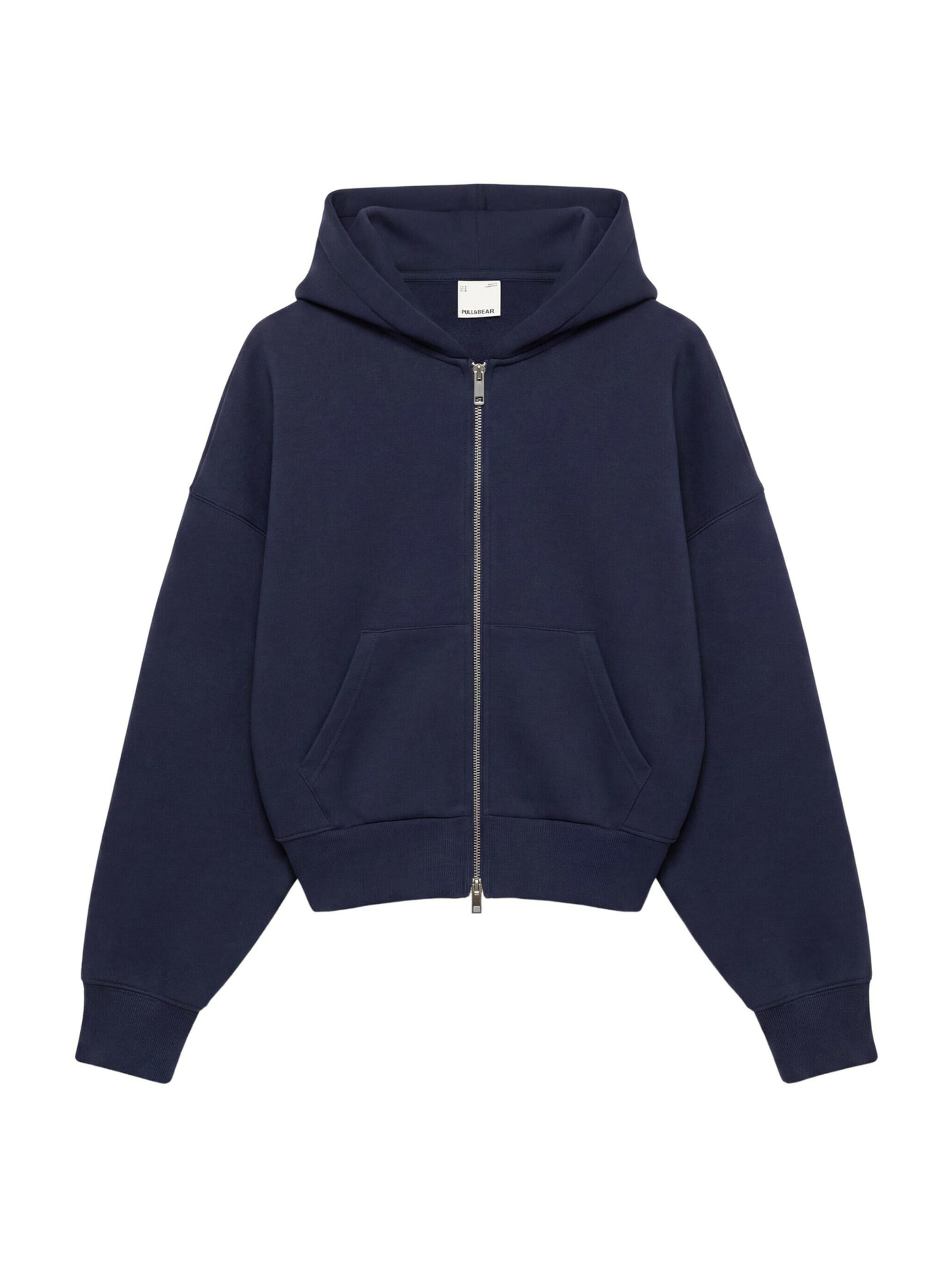 Hanorac de la Pull&Bear pe albastru: față