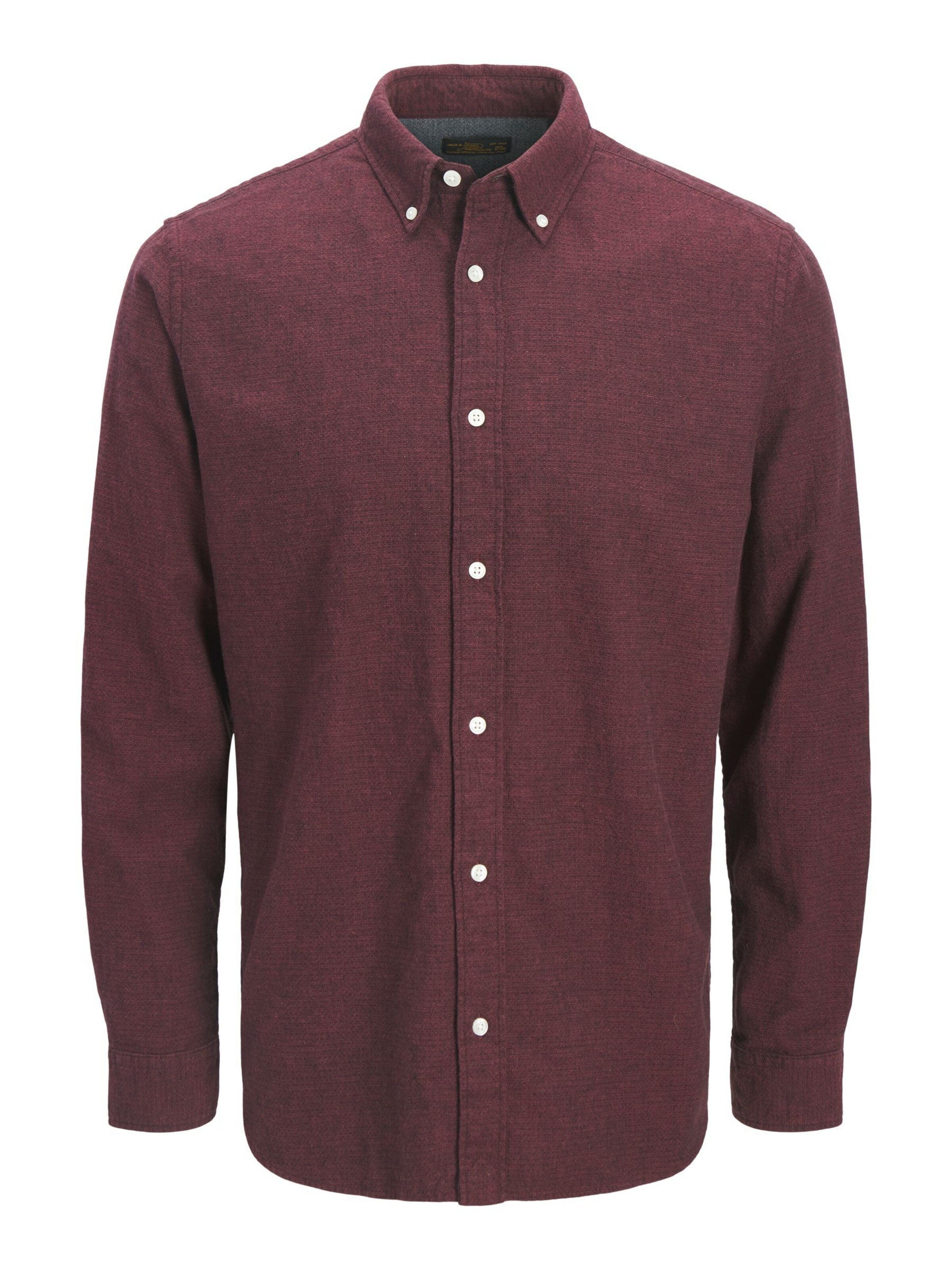 JACK & JONES Hemd in L in weinrot, Produktansicht
