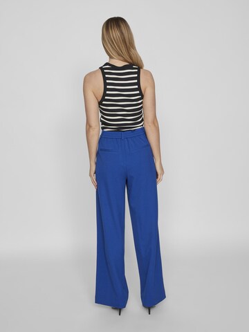 VILA Wide leg Bandplooibroek in Blauw