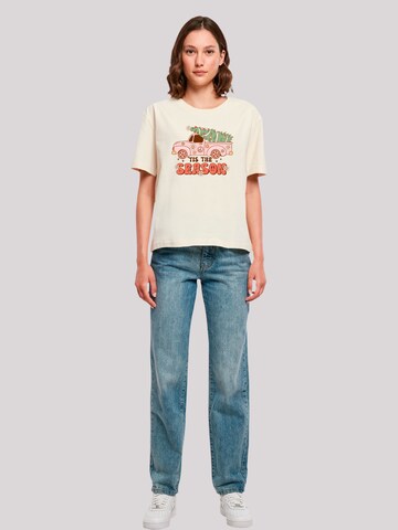 F4NT4STIC Shirt 'Tis The Season Christmas' in Beige