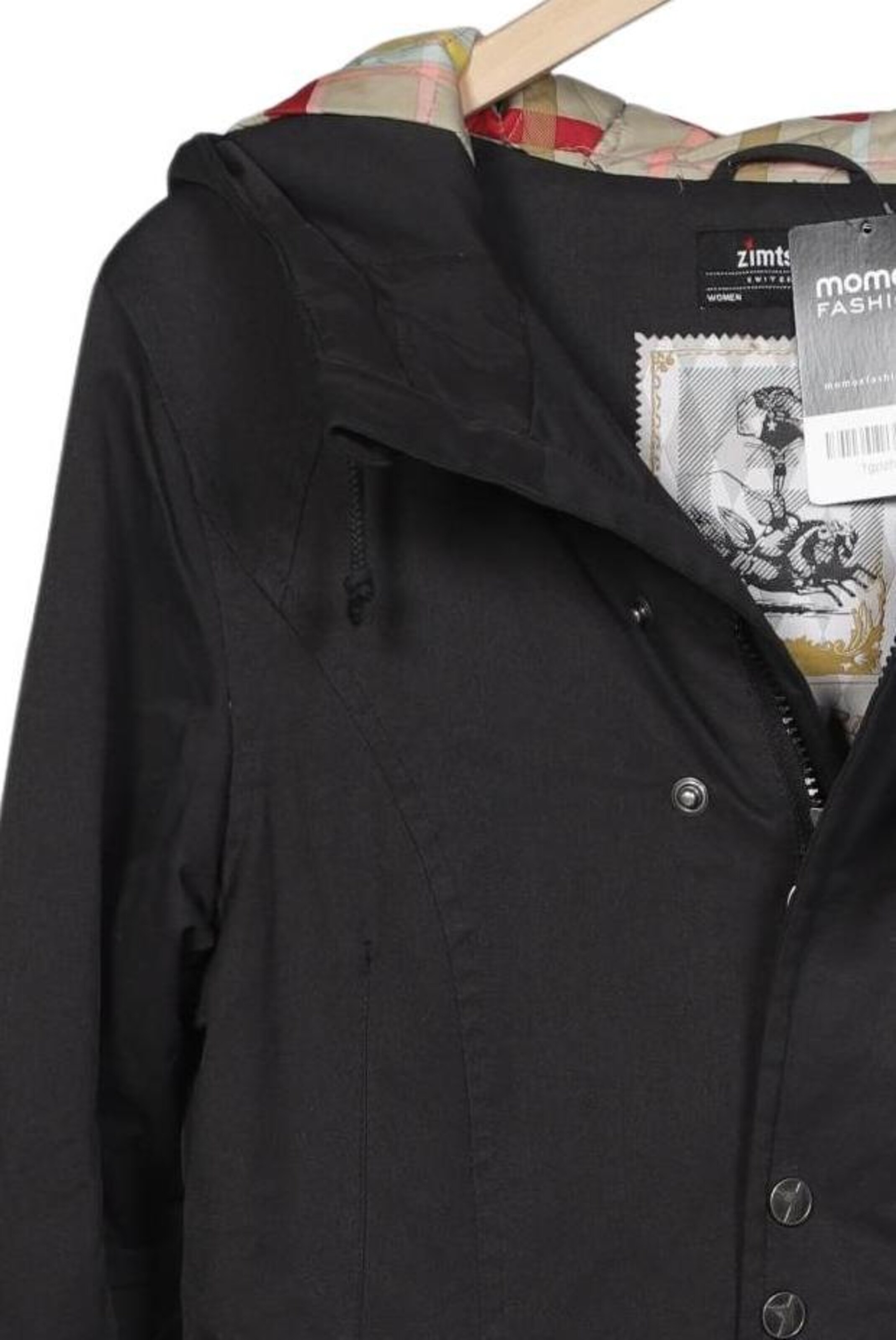 Zimtstern Mantel S in Schwarz