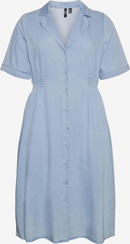 Vero Moda Curve Košilové šaty 'Lindsey' – modrá: přední strana