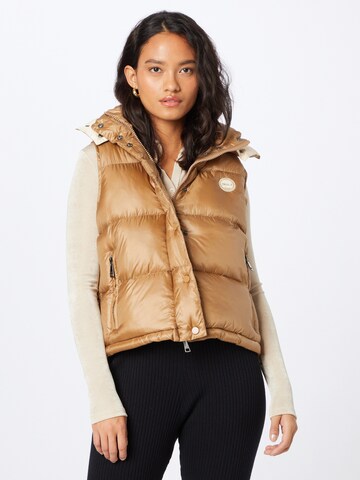 No. 1 Como Vest in Beige: front