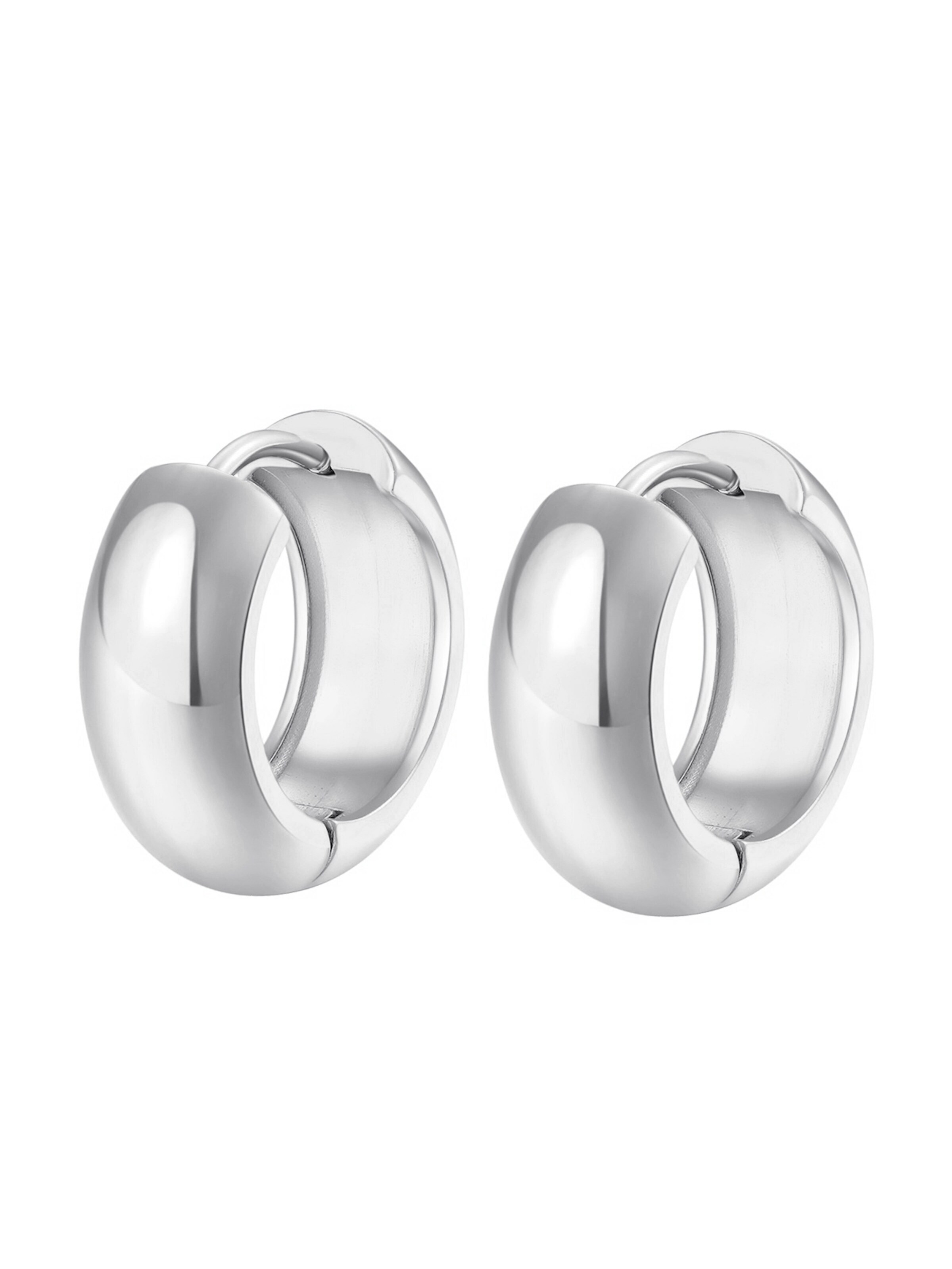 Hey Happiness - Pendientes 'Chunky' en plata: frente