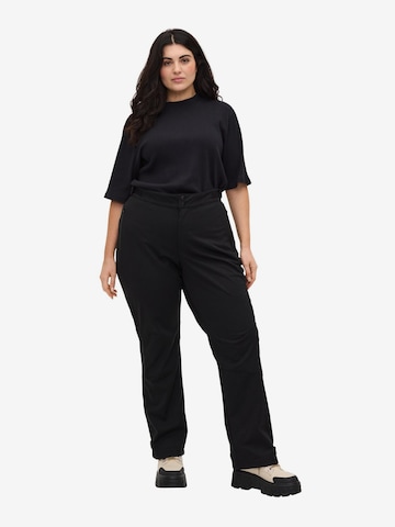 Zizzi Regular Athletic Pants 'MKALUKA' in Black: front