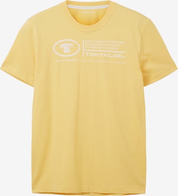 T-Shirt TOM TAILOR en jaune : devant