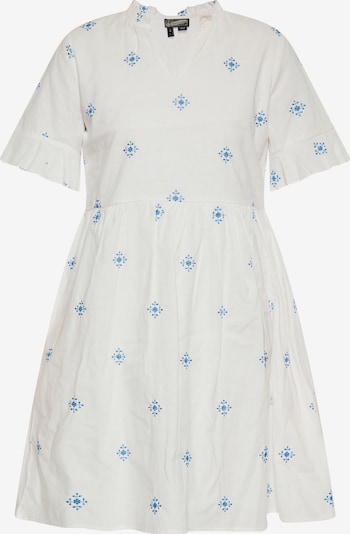 DreiMaster Vintage Sommerkleid in blau / wollweiß, Produktansicht