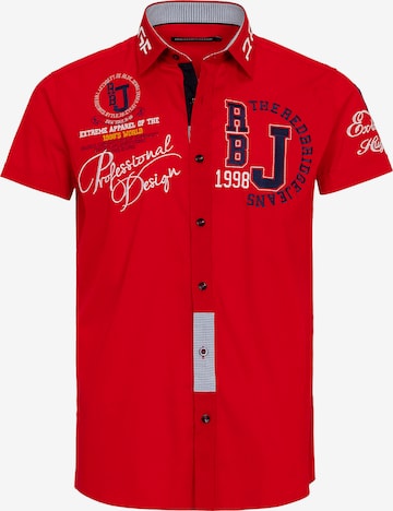 Redbridge Slim fit Overhemd 'Fort Wayne' in Rood: voorkant