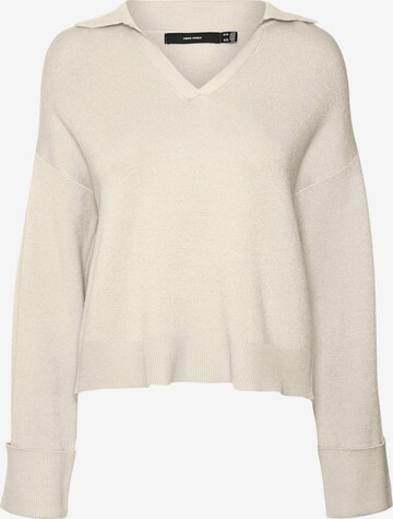 VERO MODA Pullover 'GOLD NEEDLE' i beige: forside