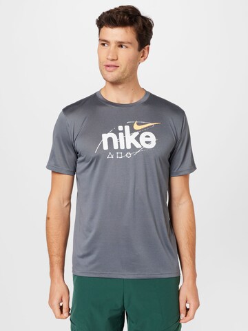 NIKE Performance shirt 'Wild Clash' in Grey: front