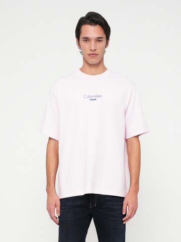 Calvin Klein Jeans Póló - rózsaszín: elől