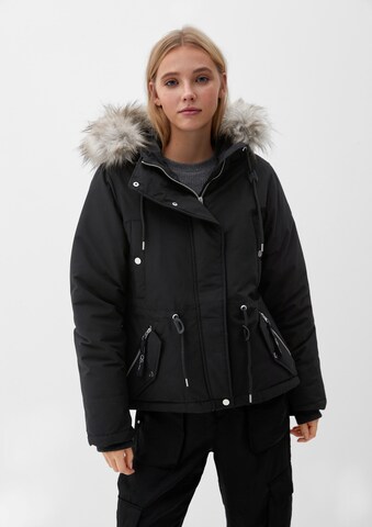 QS Winter Jacket in Black: front