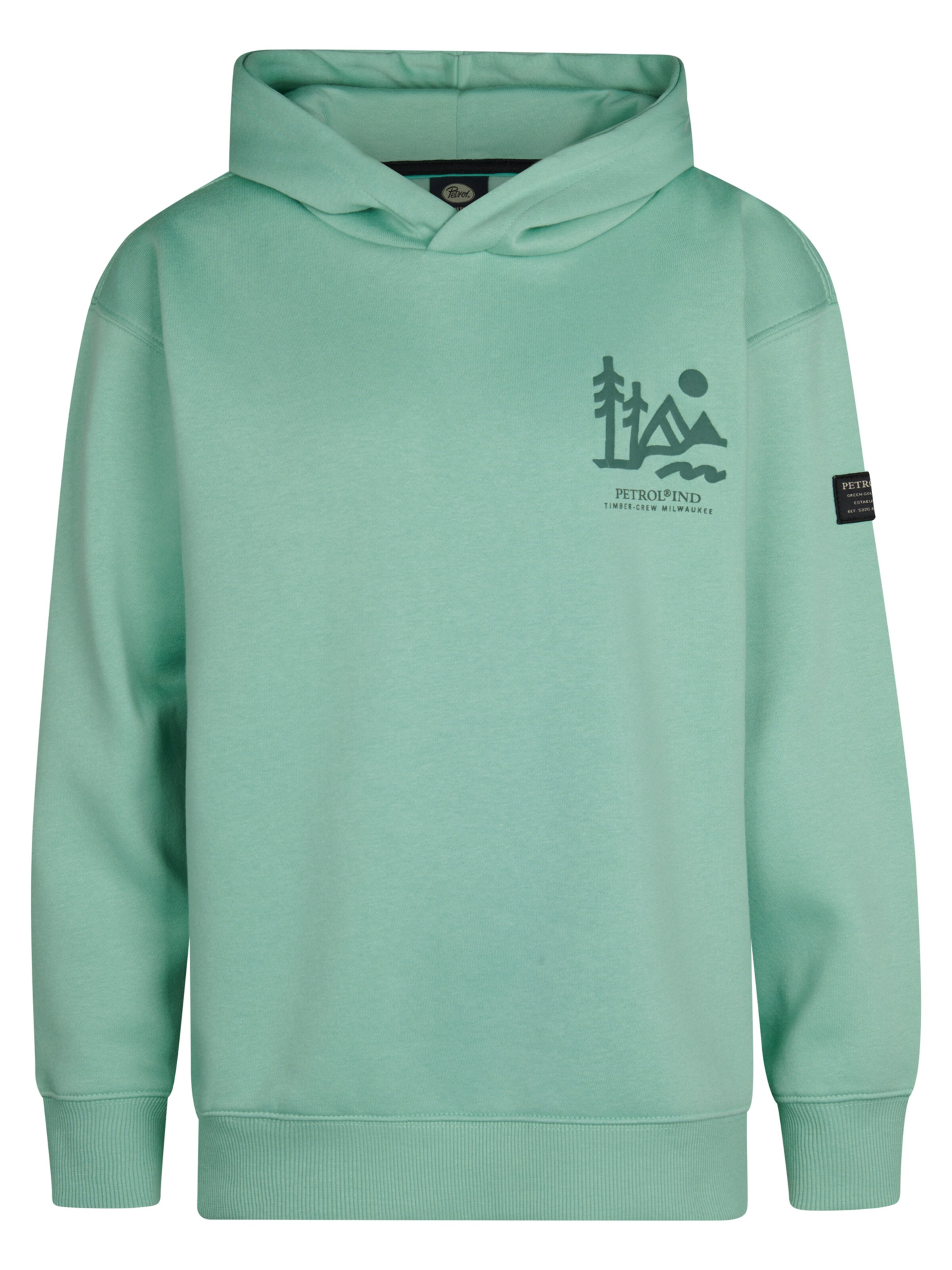 Petrol Industries Sweatshirt in Groen: voorkant