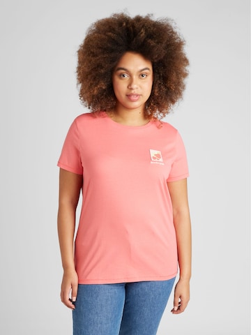 T-shirt 'TROPIC' ONLY Carmakoma en rouge : devant