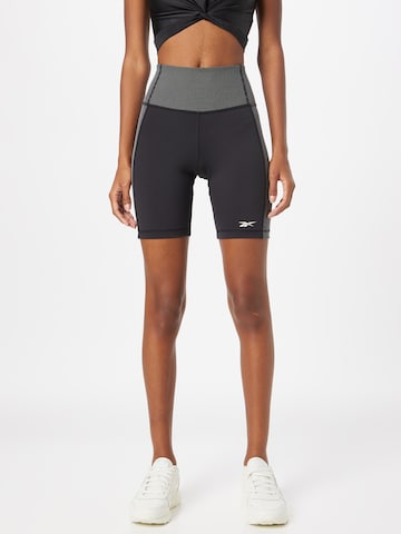 Reebok - Skinny Pantalón deportivo en negro: frente