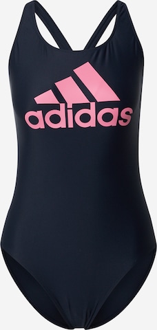 ADIDAS SPORTSWEAR Korzetová Sportovní plavky 'Sh3.Ro Big Logo' – modrá: přední strana