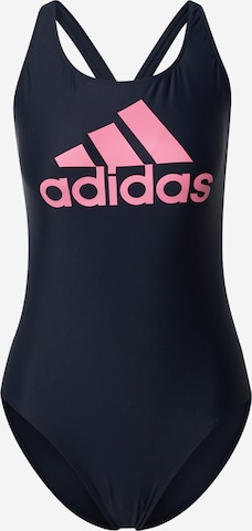 ADIDAS SPORTSWEAR Bustier Strój kąpielowy sportowy 'Sh3.Ro Big Logo' w kolorze niebieski: przód