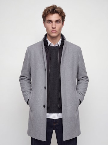 Manteau mi-saison 'JJEMelton' JACK & JONES en gris : devant