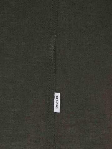 Only & Sons Slim fit Button Up Shirt 'Caiden' in Green