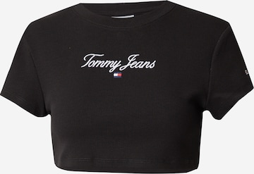 Tommy Jeans قميص بلون أسود: الأمام