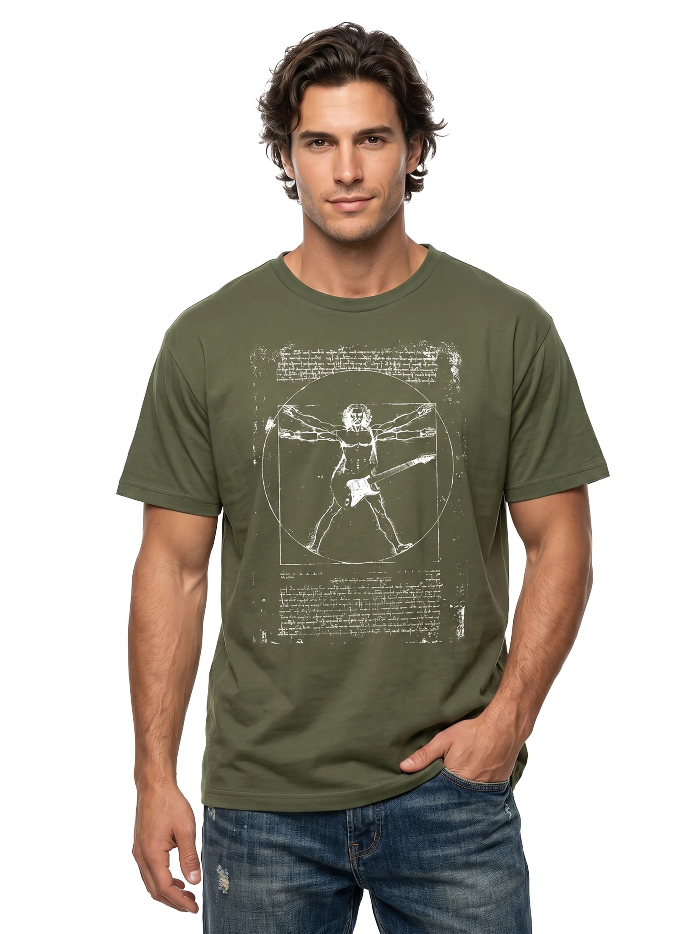 MAKAYA Shirt 'Da Vinci Rock' in Green