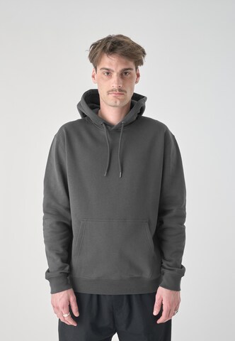 Cleptomanicx Sweatshirt 'Hooded Ligull Classic' in Grey: front