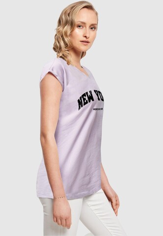Merchcode Shirt 'New York' in Lila