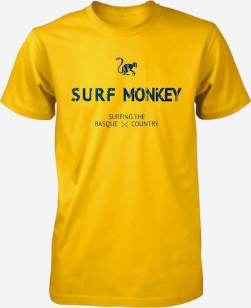 Surf Monkey Shirt in Gelb: Vorderseite