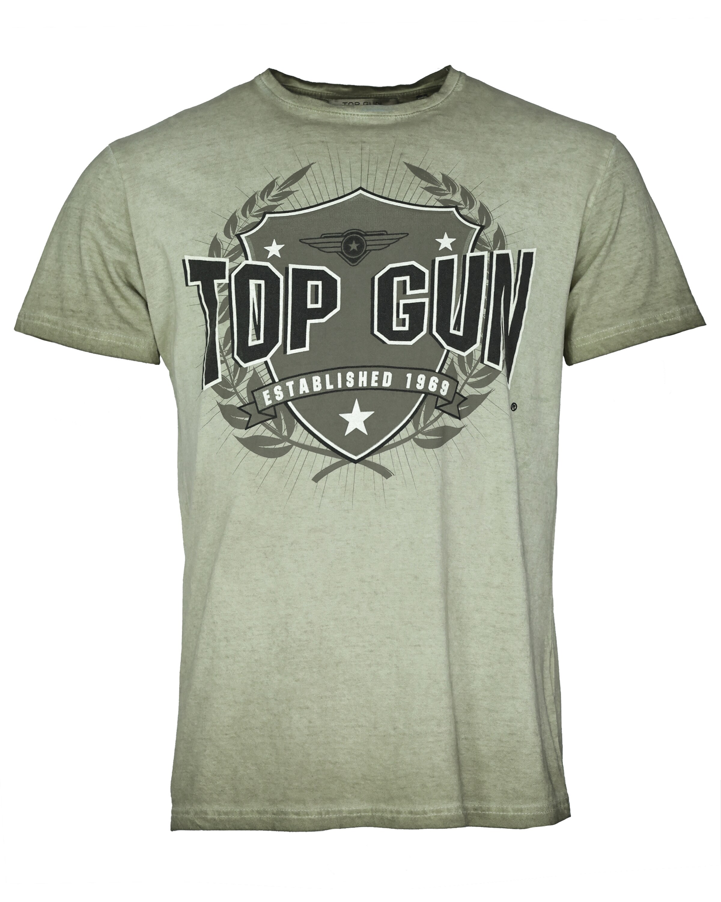 TOP GUN Shirt in Groen: voorkant