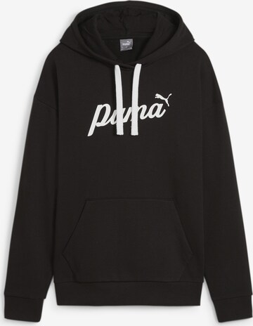 PUMA Sportief sweatshirt 'Script' in Zwart: voorkant
