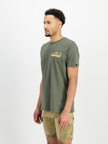 ALPHA INDUSTRIES Футболка 'Pearl Harbor' в Зеленый