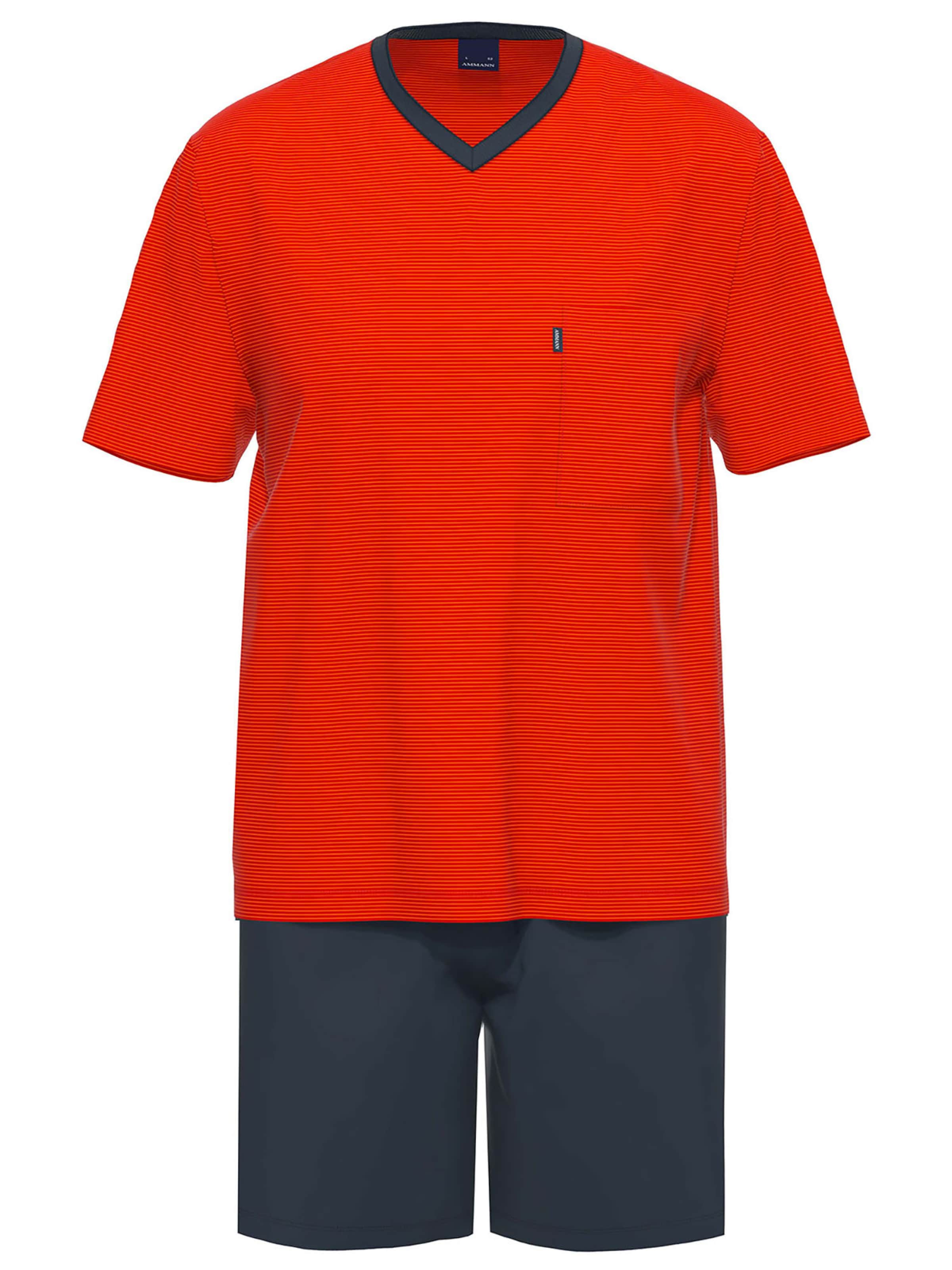 Ammann Pyjama kurz 'Nightwear'‌‌‌‌‌‌‌ in Rot: Vorderseite