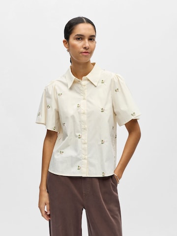 OBJECT Bluse 'OBJMolia' in Weiß: Vorderseite