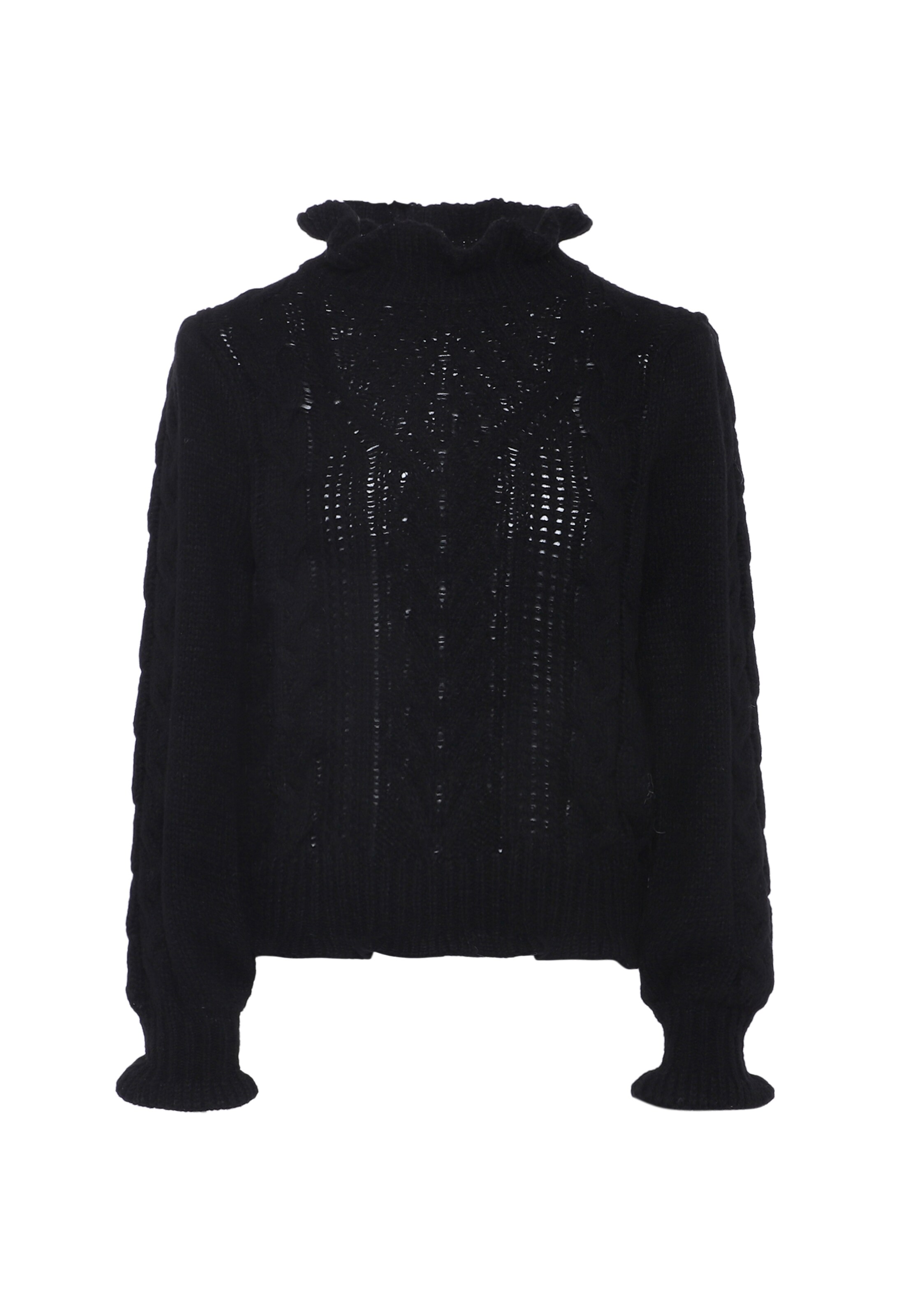 melns faina Džemperis: no priekšpuses