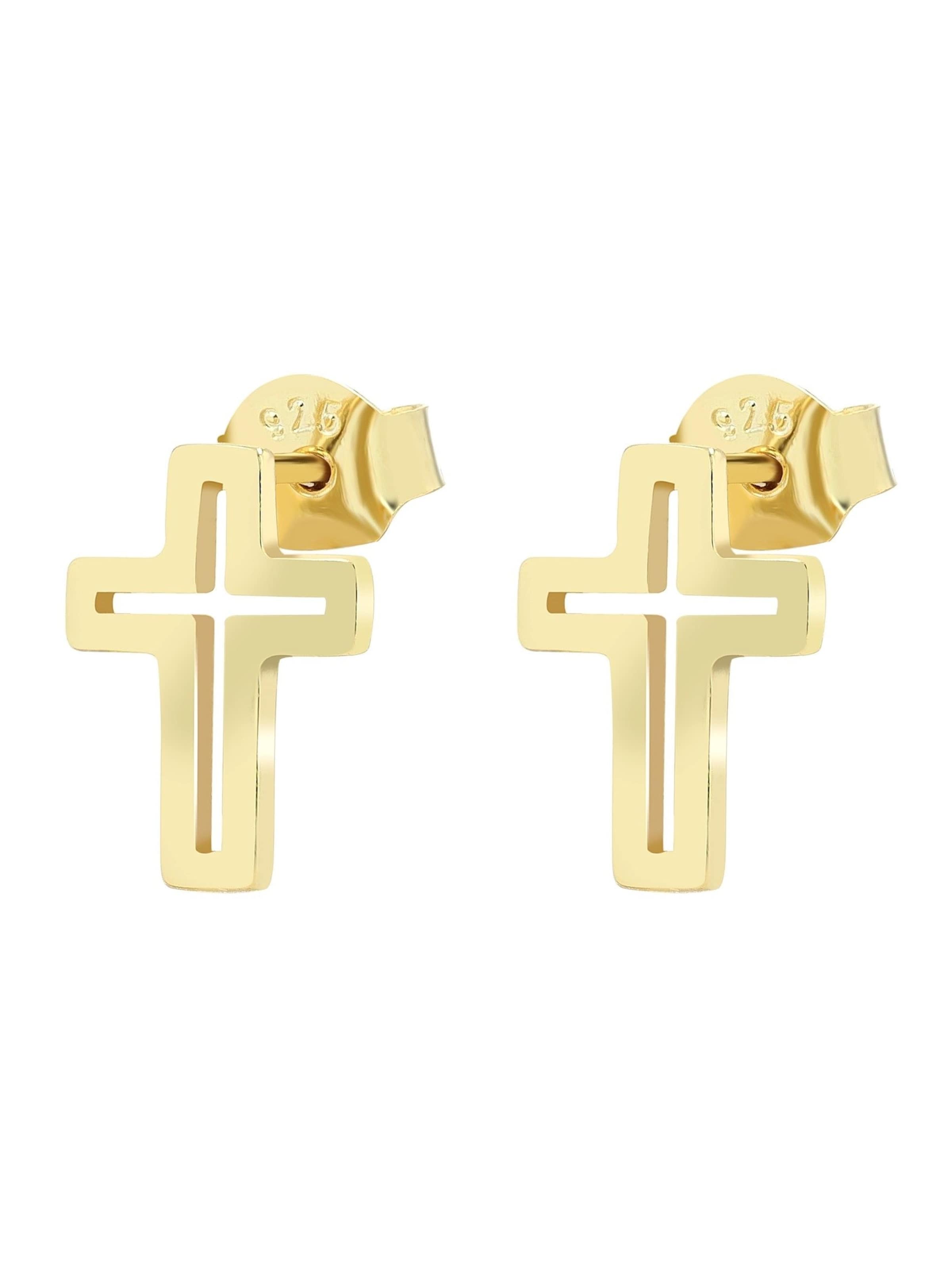 Akzent Ohrringe 'Emely, 925 Sterlingsilber, langlebig'‌‌‌ in Gold