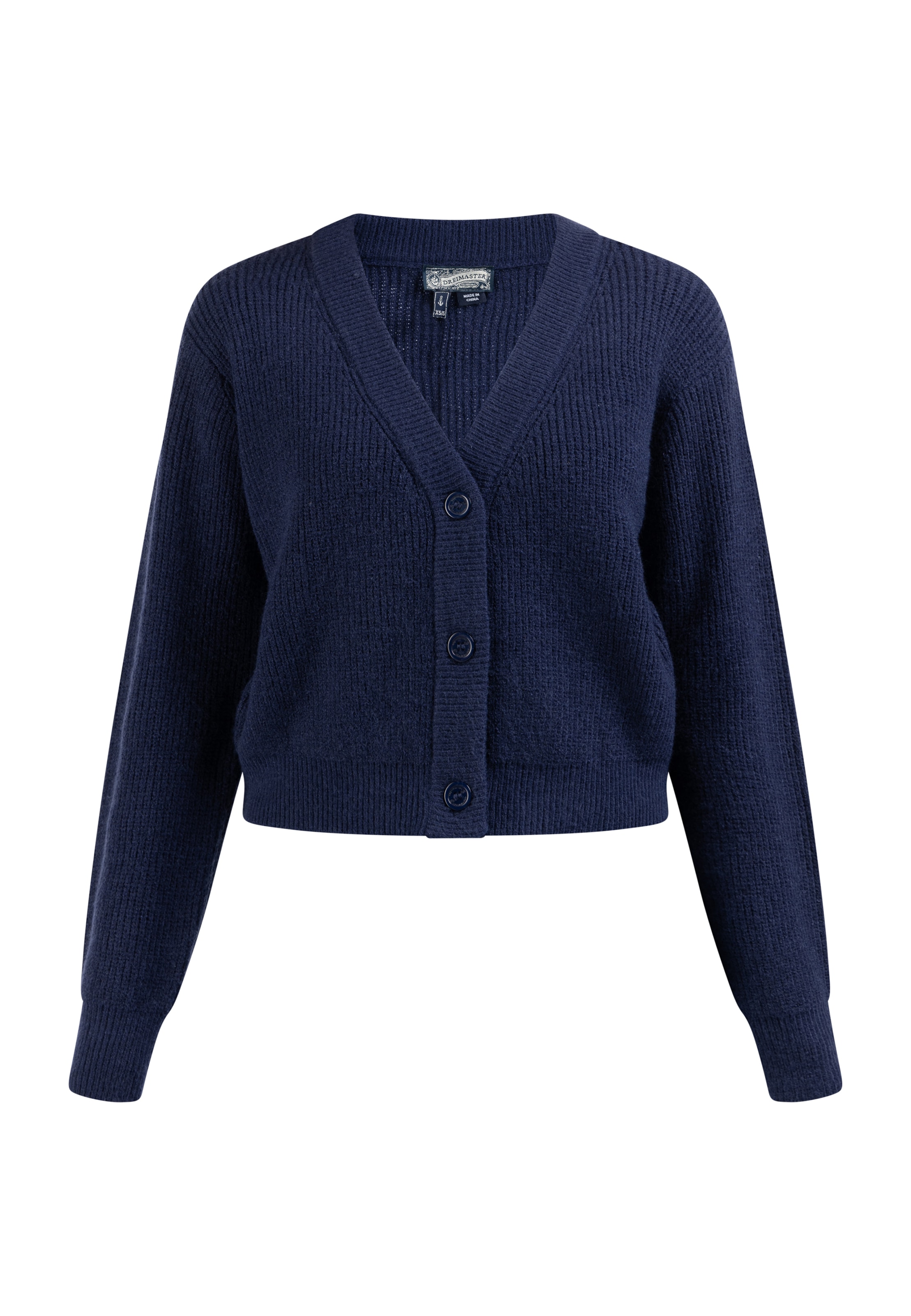 DreiMaster Vintage Вязаная кофта в Синий: спереди