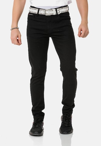 CIPO & BAXX Regular Jeans in Black: front