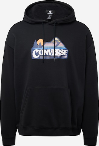 CONVERSE - Sweatshirt 'ALL STAR MOUNTAIN' em preto: frente