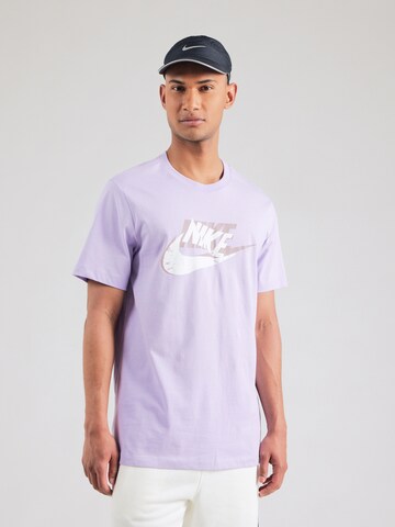 Nike Sportswear Majica 'FUTURA' | vijolična barva: sprednja stran