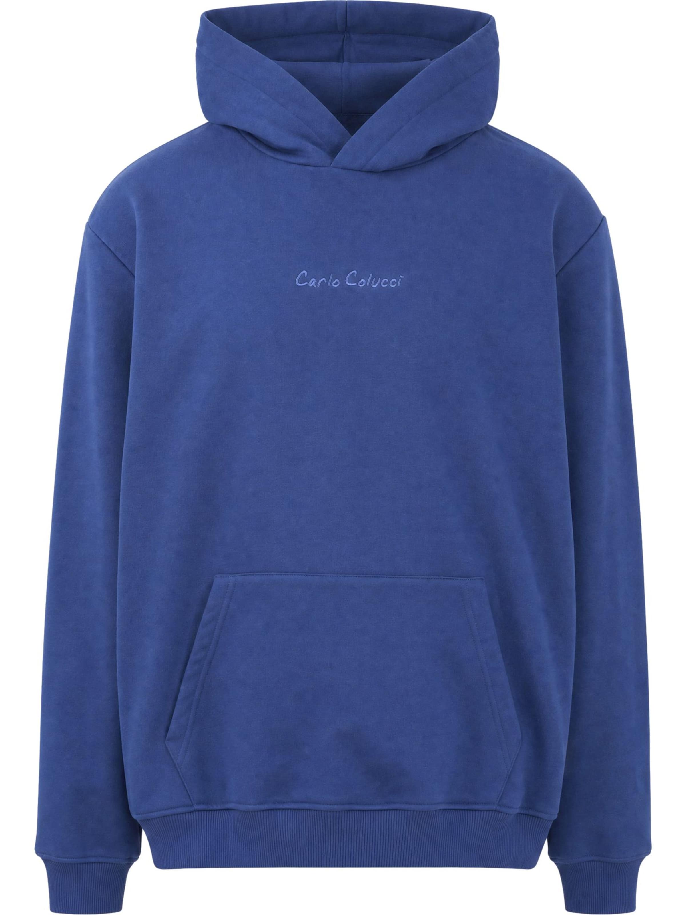 Carlo Colucci Sweatshirt ' Framba ' in Blauw: voorkant