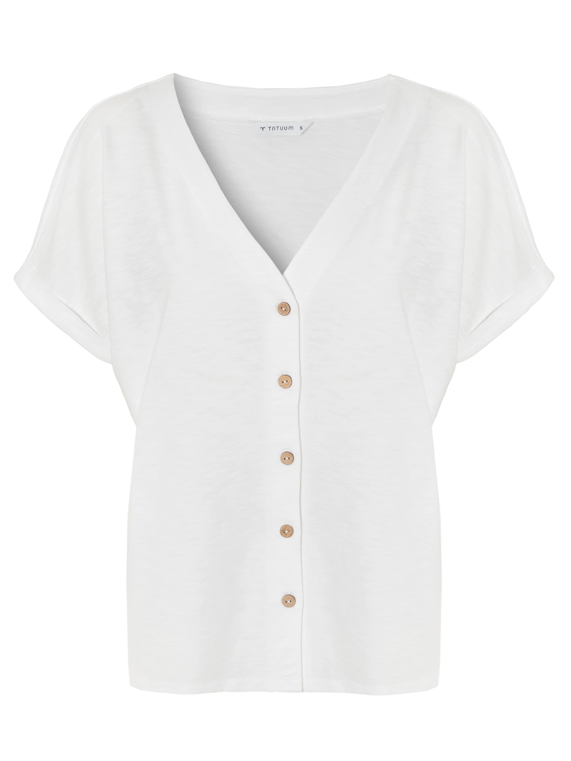 TATUUM - Blusa 'Polinezja' em branco: frente