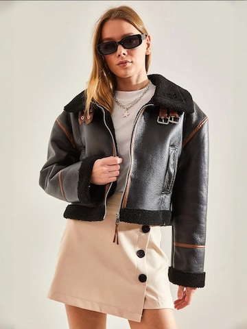 Veste mi-saison Bianco Lucci en noir