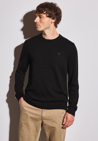 Street One MEN Pullover in Schwarz: Vorderseite