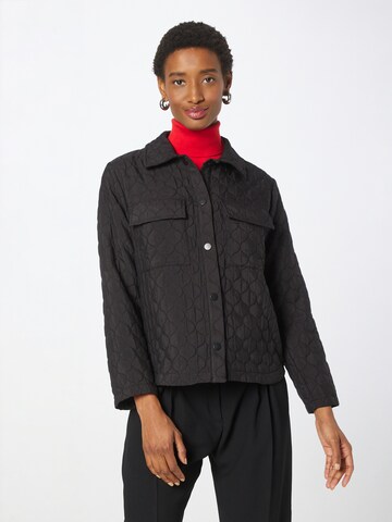 MORE & MORE Jacke 'Cloqué' in Schwarz: Vorderseite