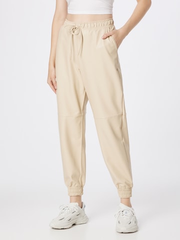 Effilé Pantalon Abercrombie & Fitch en beige : devant