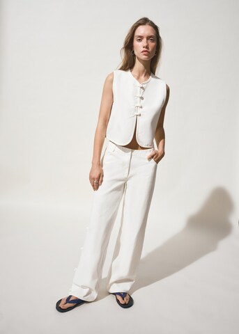 MANGO TEEN Wide leg Jeans 'Aiko' in White