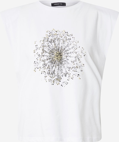 Tricou Trendyol pe alb, Vizualizare produs