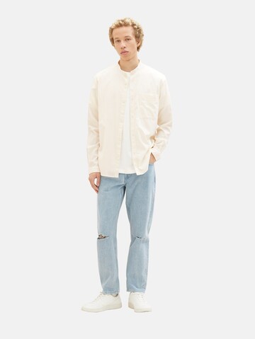 TOM TAILOR DENIM Regular fit Button Up Shirt in White